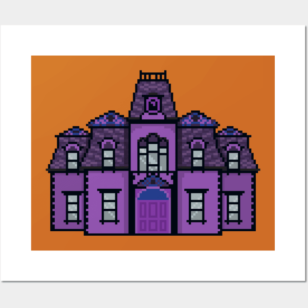 Victorian Gothic mansion Pixel art Wall Art by toffany's